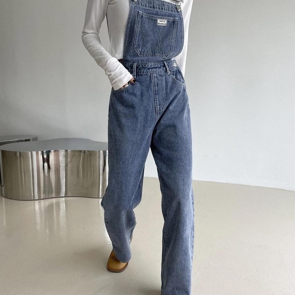 Dazy Denim Overalls - New with Tag, Light Blue Wash, Adjustable Straps XL - Picture 2 of 6